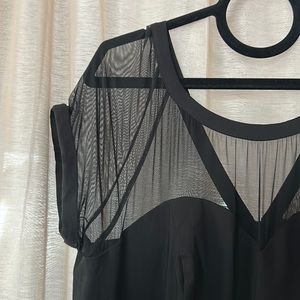 Torrid illusion sweetheart fit and flare dress, black, 18